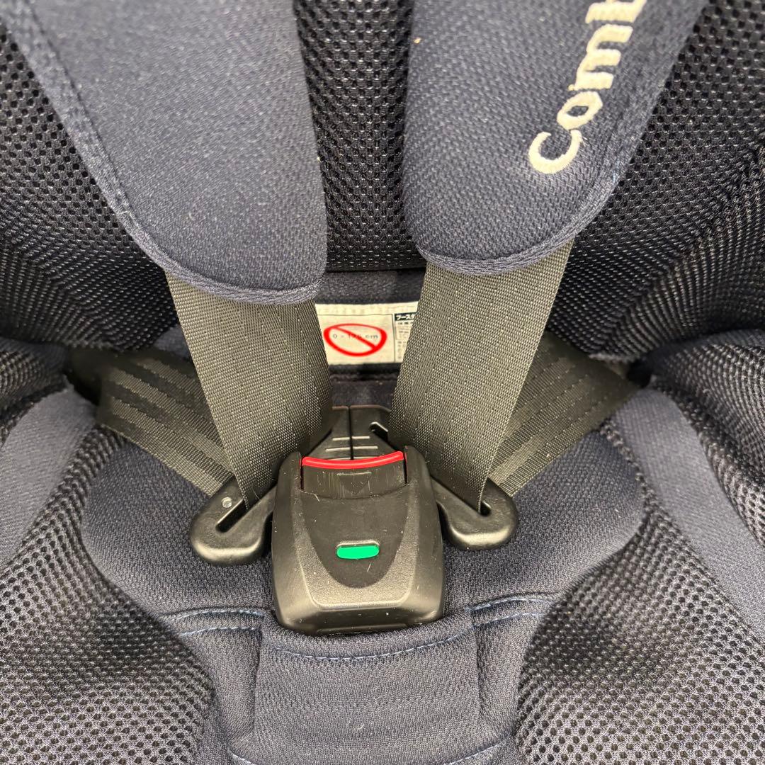 極美品　Combi ジョイトリップ エアスルー　ジュニアシート　GH ネイビー