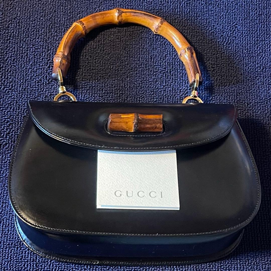 90s OLD GUCCI 2WAY BAG 新古品 ショルダーｘ説明書付き