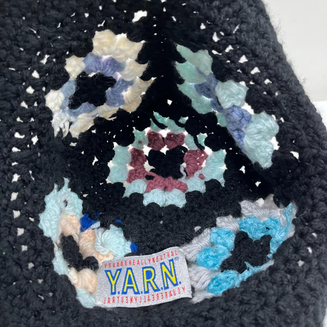 ヤーン/ニットバケットハット/クロシェハット/帽子/レトロデザイン/男女兼用