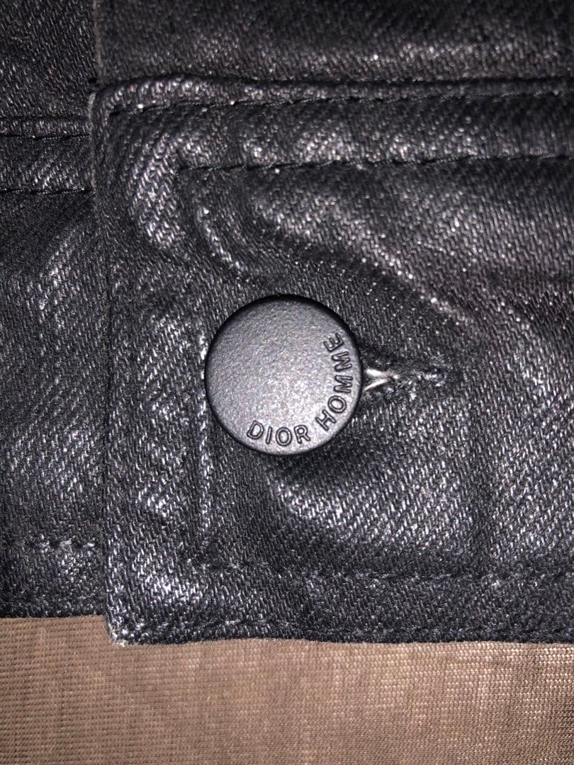 【美品】ディオールオム　デストロイブラックデニム ジャケット　ショップカード付