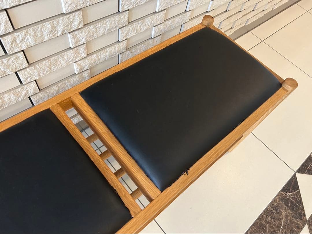 noce ダイニングベンチ　レザーベンチ　木製ベンチ