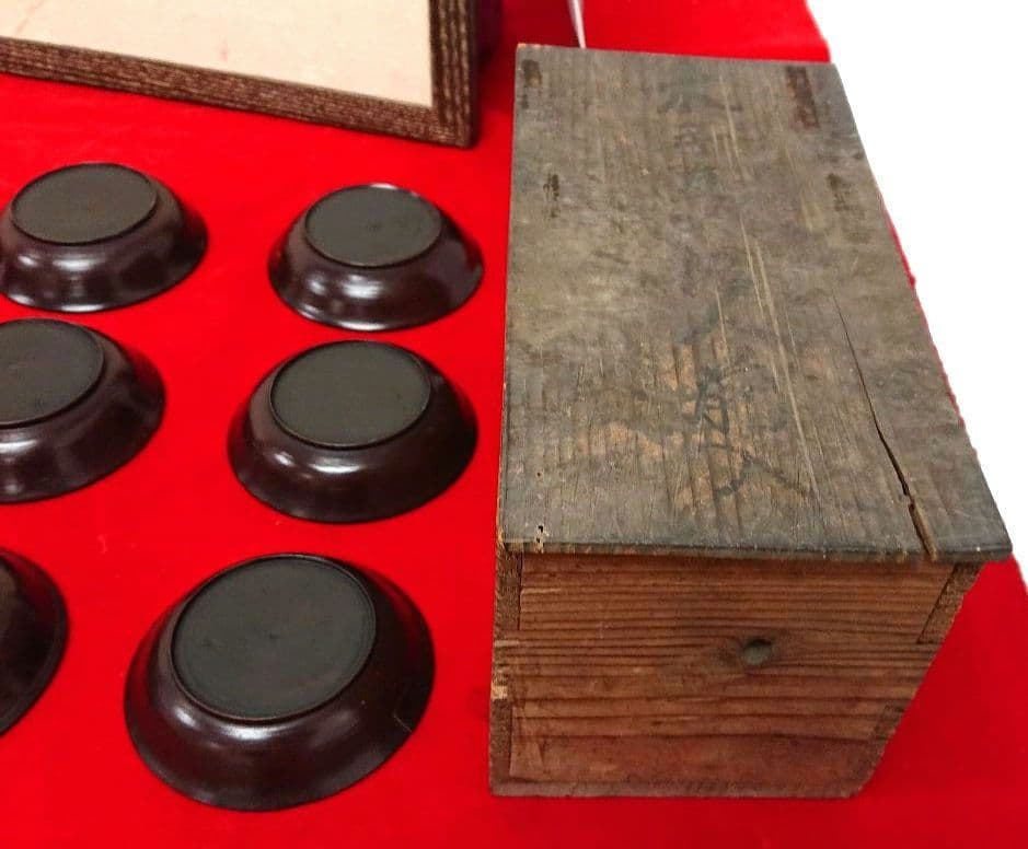 木地菊紋手塩皿、木皿18枚 　A340