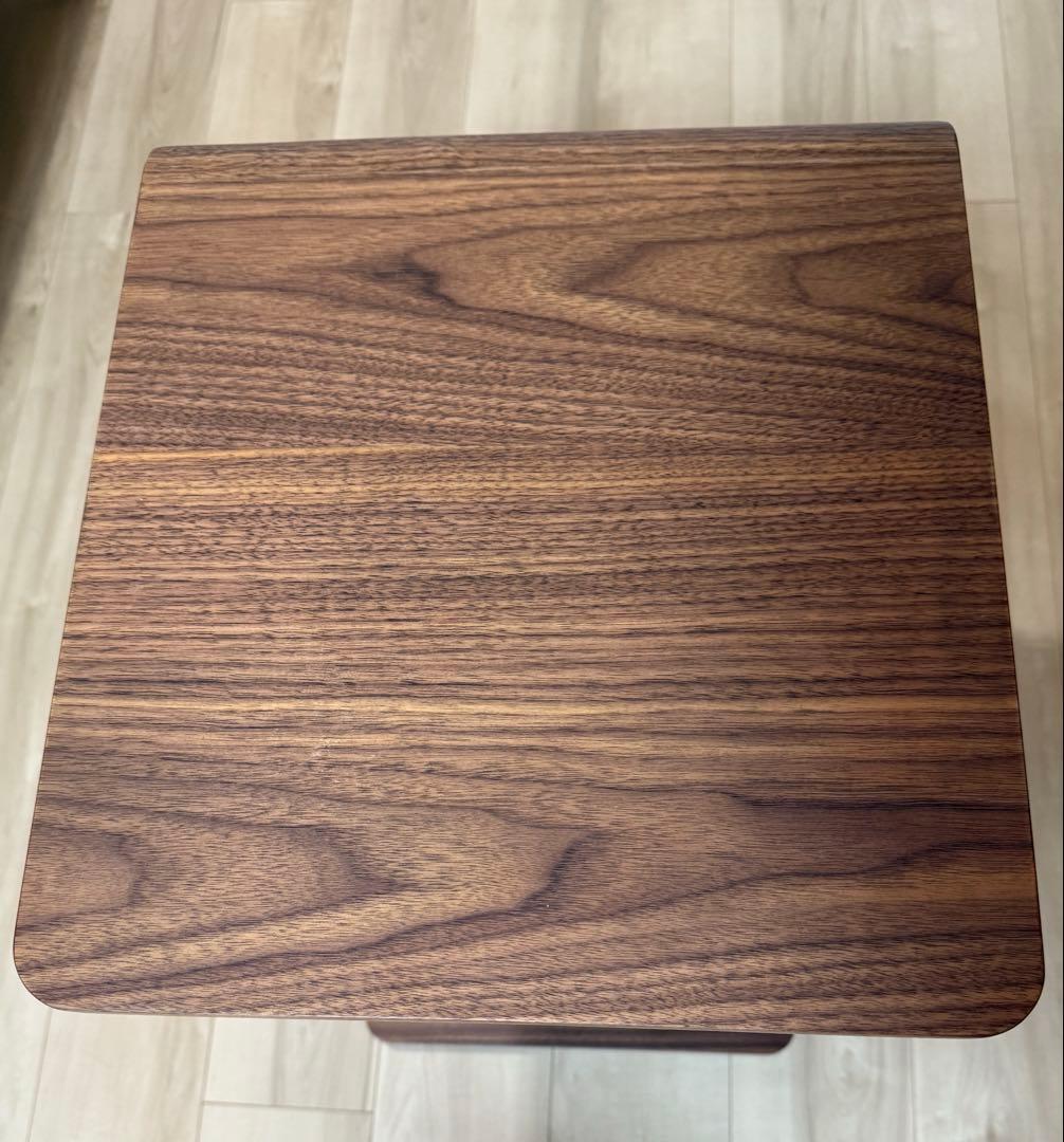 ウォールナット L字型サイドテーブル