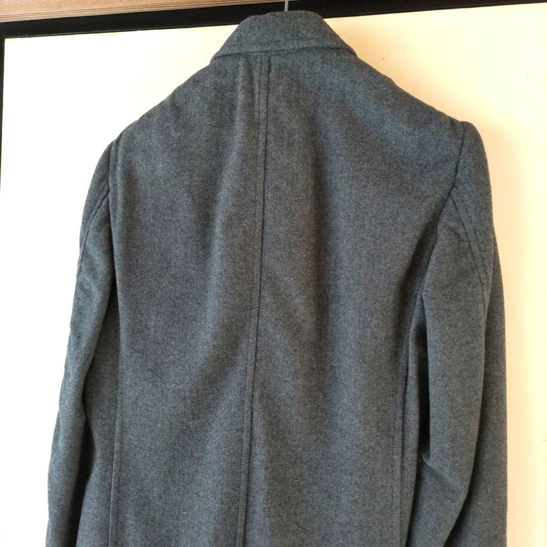 【プラダ】 ウールステンカラージャケット グレー　made in Italy