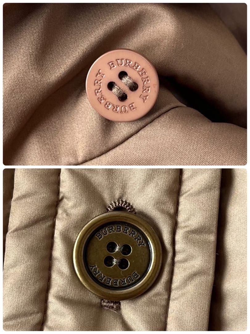 バーバリーロンドン　裏地メガチェック　ダウンベスト　希少サイズ