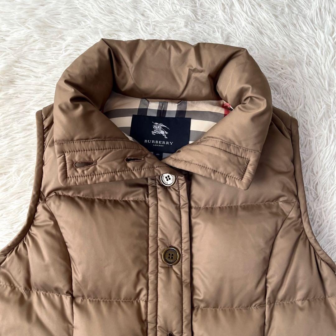 バーバリーロンドン　裏地メガチェック　ダウンベスト　希少サイズ