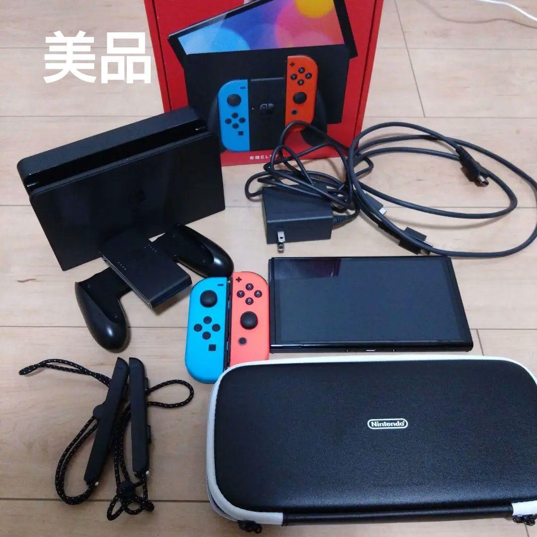 美品Nintendo Switch 有機ELモデル 本体 青/赤 Joy-Con