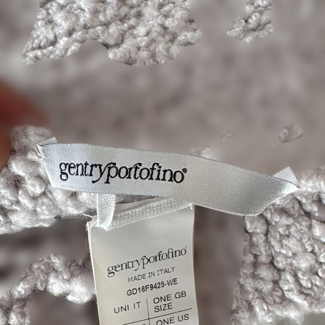 gentry portofino グレー マフラー cashmere100