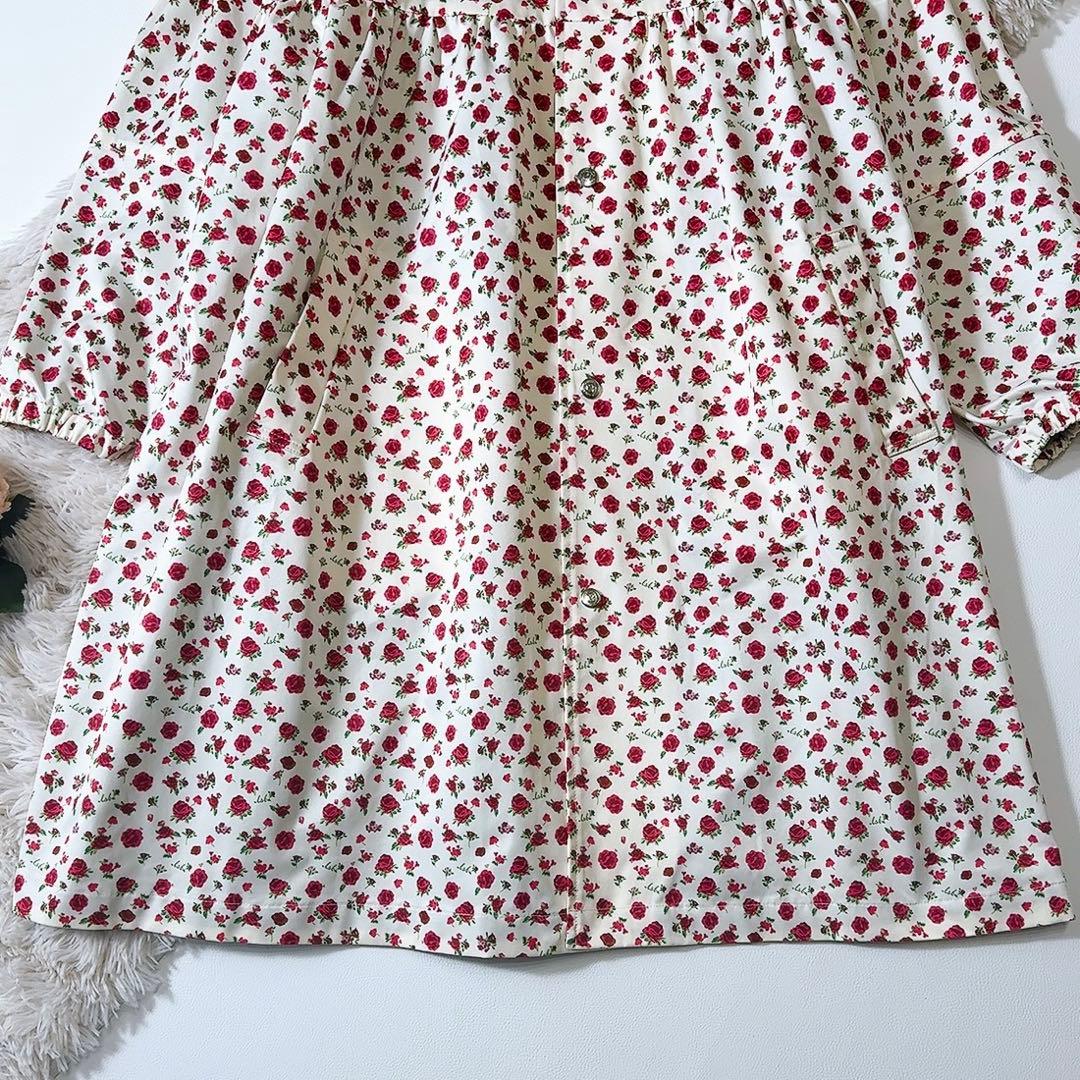 新品タグ付ꕥリトルサニーバイト 現行品 ローズレーヨンジャケット 花柄 大きめ