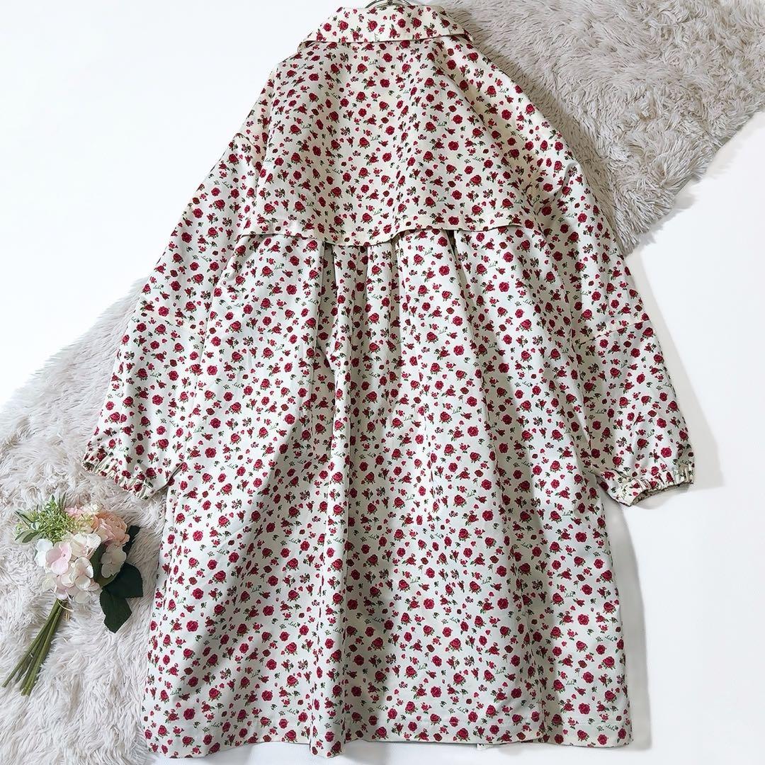 新品タグ付ꕥリトルサニーバイト 現行品 ローズレーヨンジャケット 花柄 大きめ