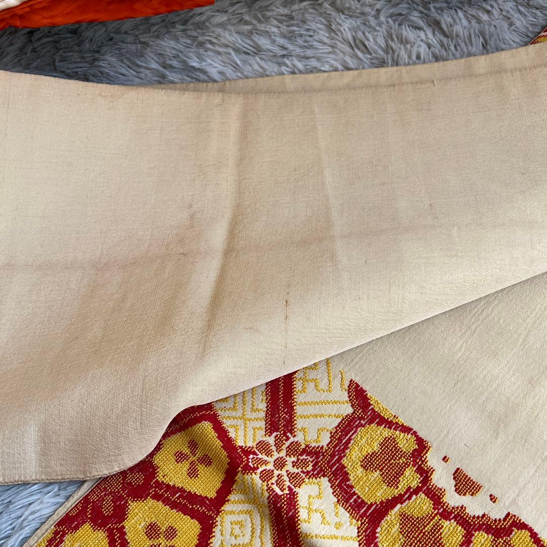 アンティーク　京袋帯　相良刺繍　正倉院　美品　レア