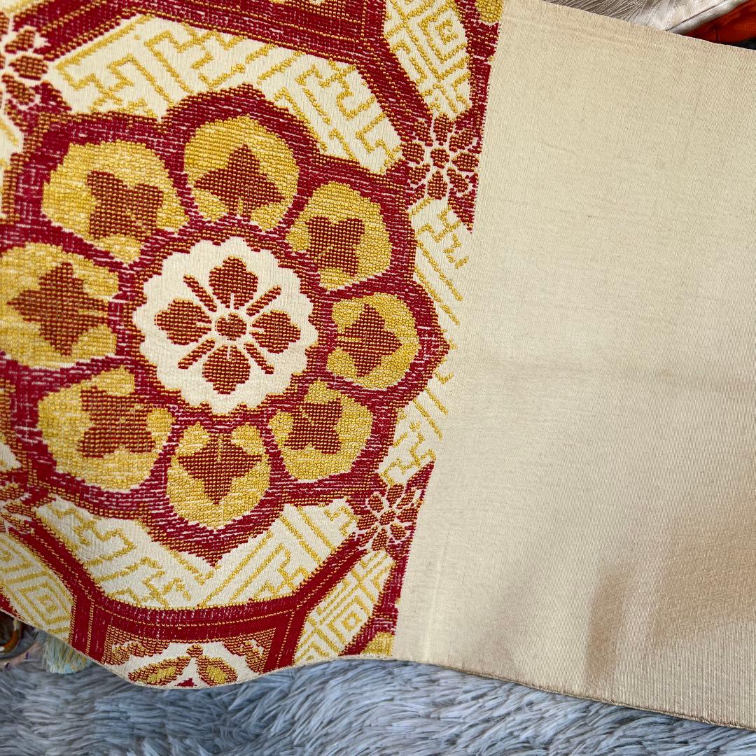 アンティーク　京袋帯　相良刺繍　正倉院　美品　レア