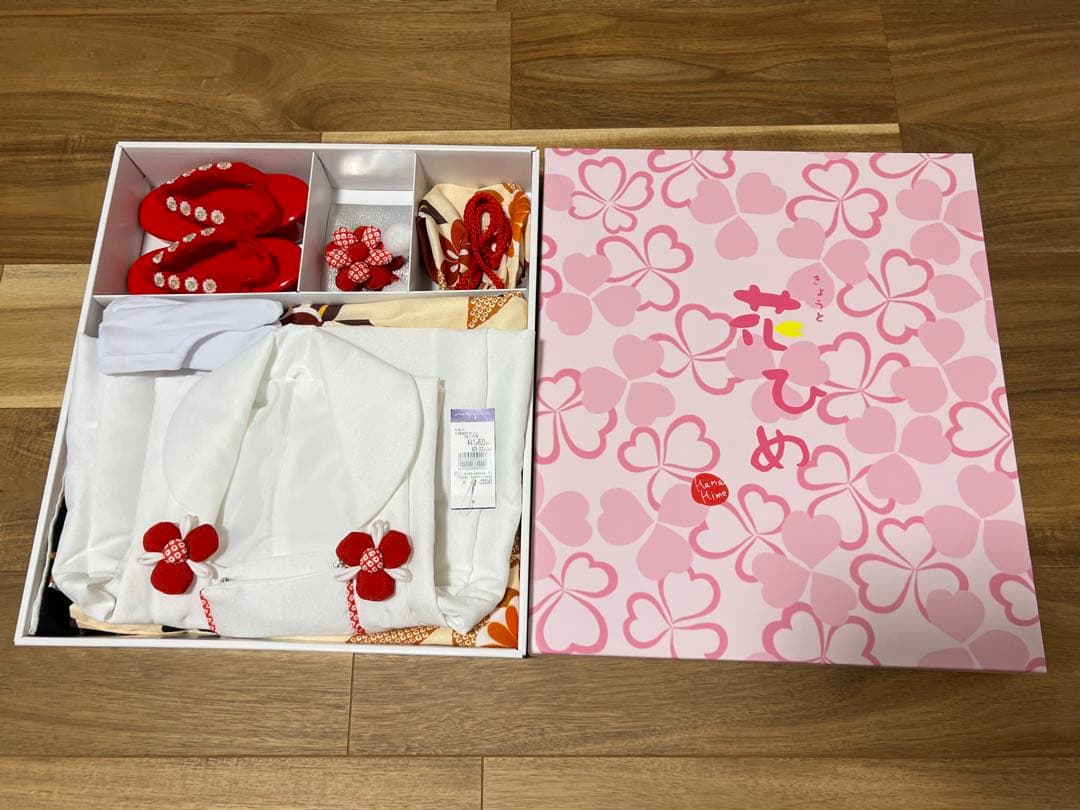 七五三 3歳　女の子　753 着物　MIMATSU 花ひめ　セット　フルセット