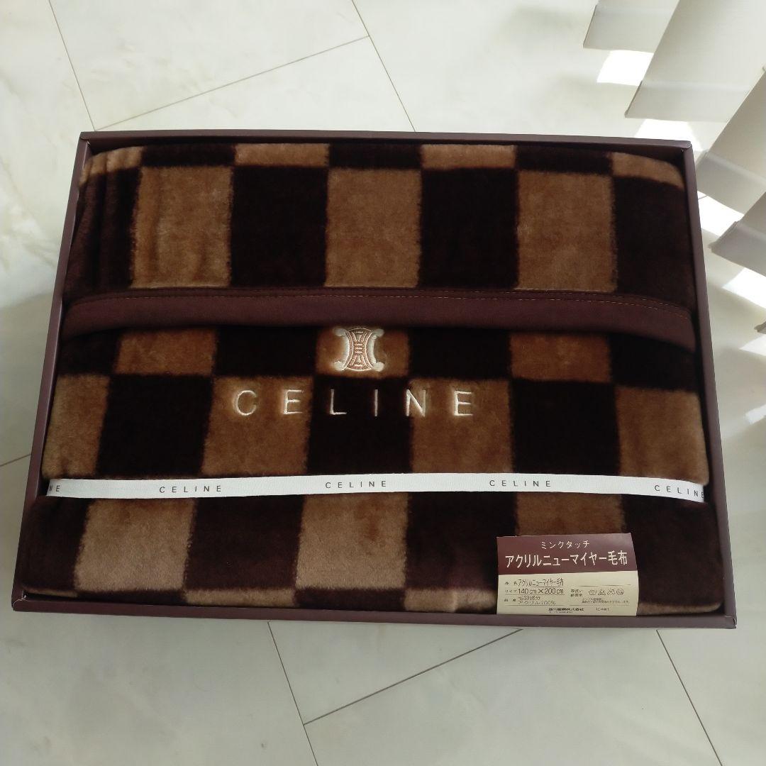 CELINE セリーヌ　チェック柄　毛布