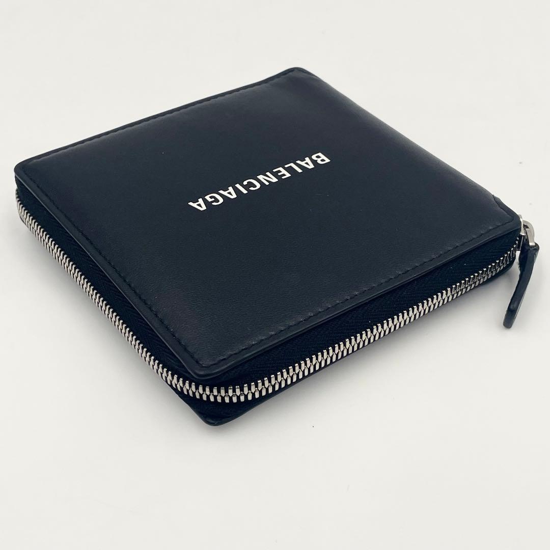 【極美品】バレンシアガ エブリデイ ラウンドジッピー 二つ折り財布 ブラック