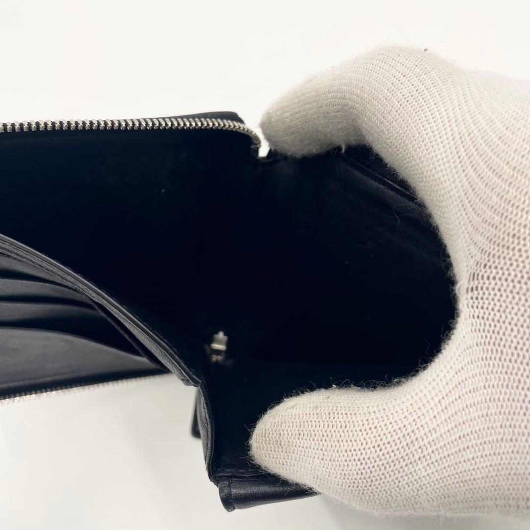 【極美品】バレンシアガ エブリデイ ラウンドジッピー 二つ折り財布 ブラック