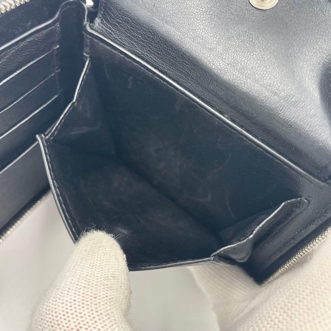 【極美品】バレンシアガ エブリデイ ラウンドジッピー 二つ折り財布 ブラック