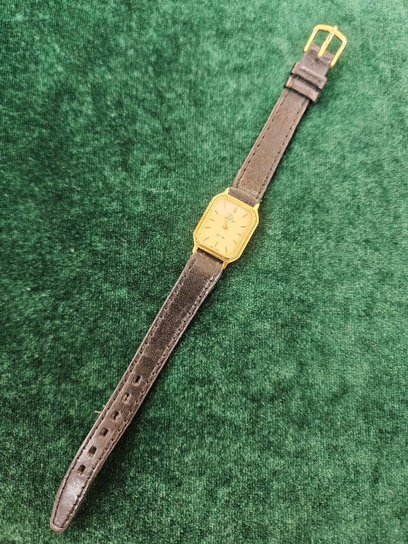 【OMEGA】オメガテヴィル De Ville クォーツゴールド腕時計 箱付！