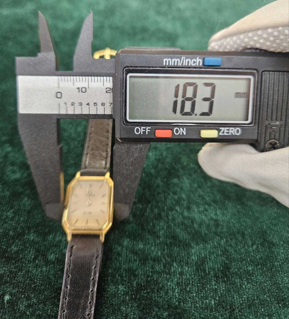 【OMEGA】オメガテヴィル De Ville クォーツゴールド腕時計 箱付！