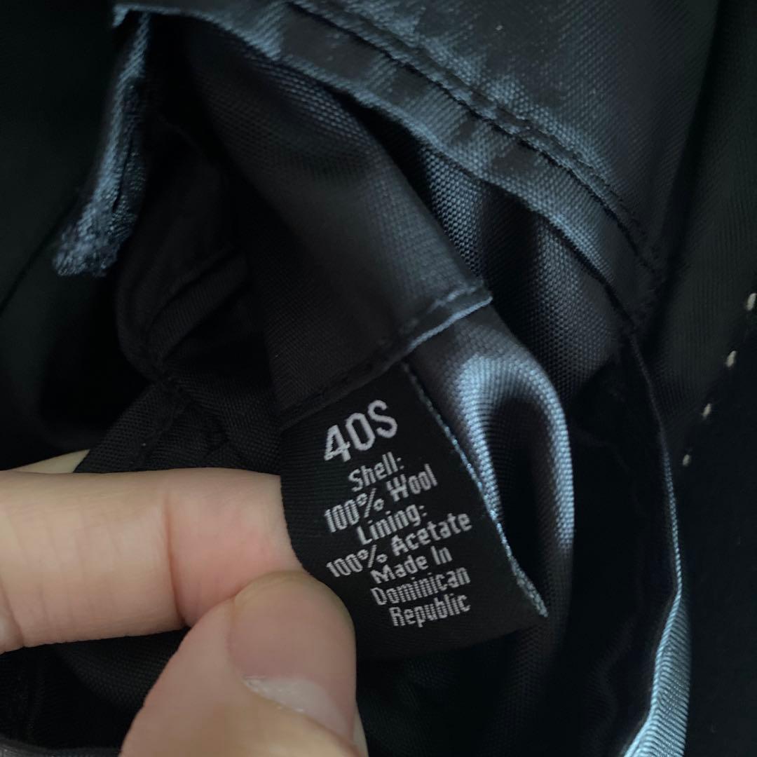 美品 〜00s SAKS FIFTH AVENUE ウール ロングピーコート 黒