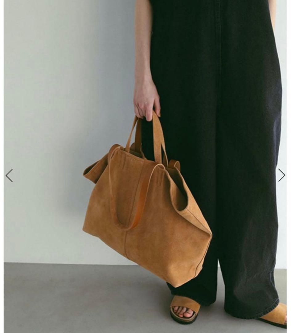 1*★様 ETRETOKYO ベージュ　スエード　ビッグ　トートバッグ