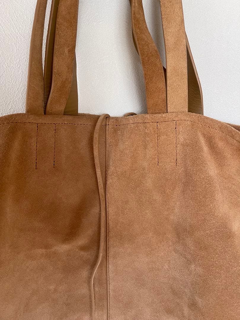 1*★様 ETRETOKYO ベージュ　スエード　ビッグ　トートバッグ