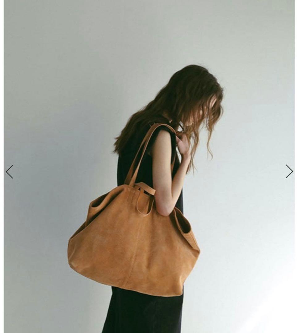 1*★様 ETRETOKYO ベージュ　スエード　ビッグ　トートバッグ