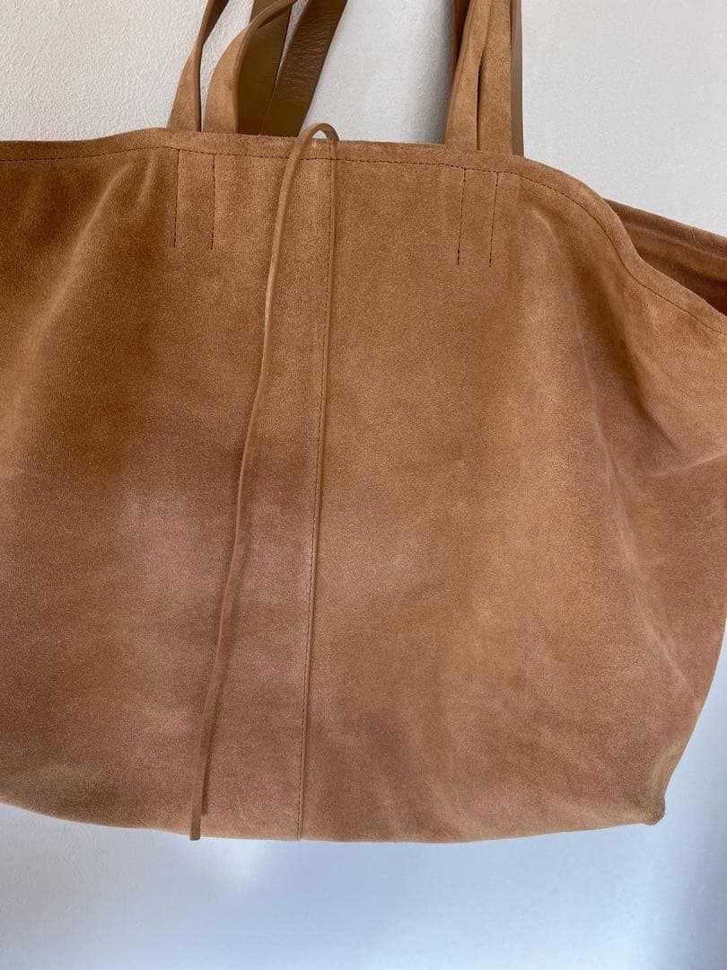 1*★様 ETRETOKYO ベージュ　スエード　ビッグ　トートバッグ