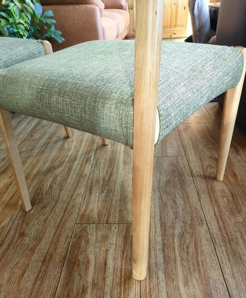 ORION　朝日木材　ダイニングチェア　合皮カバー付き　２脚