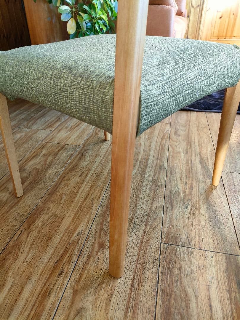 ORION　朝日木材　ダイニングチェア　合皮カバー付き　２脚