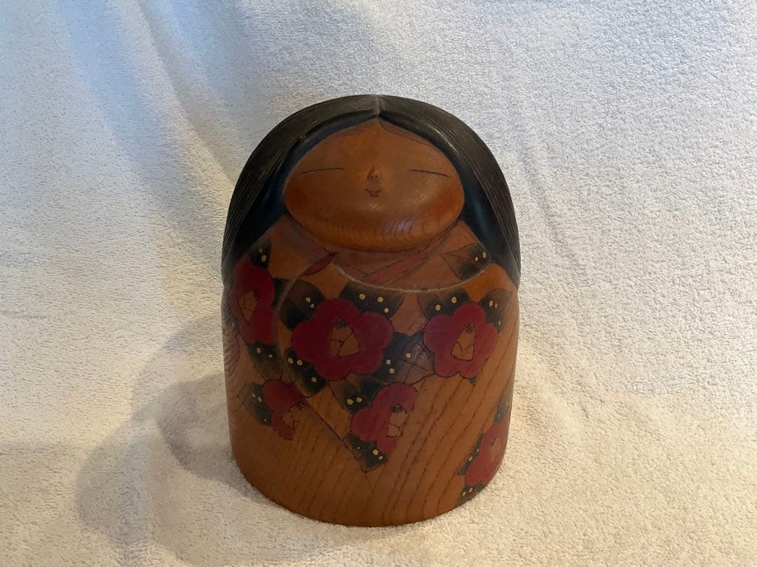 創作こけし　加藤作 1985年製　山椿