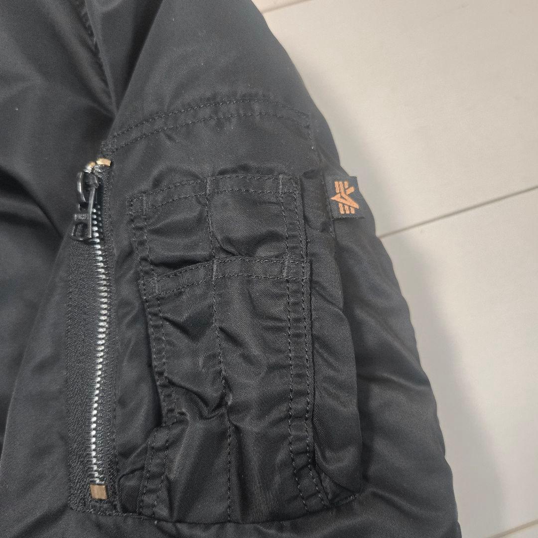 アルファ　MA-1 フライト　ジャケット ブラック 短丈　リバーシブル