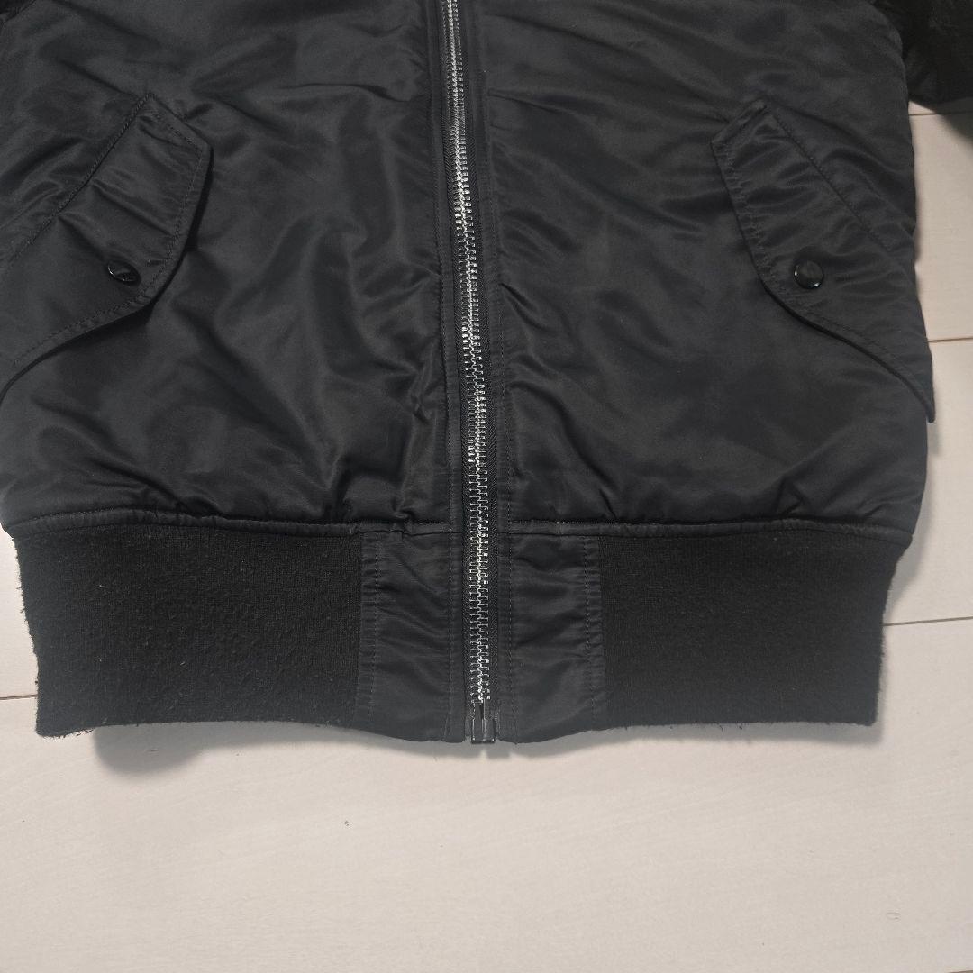 アルファ　MA-1 フライト　ジャケット ブラック 短丈　リバーシブル