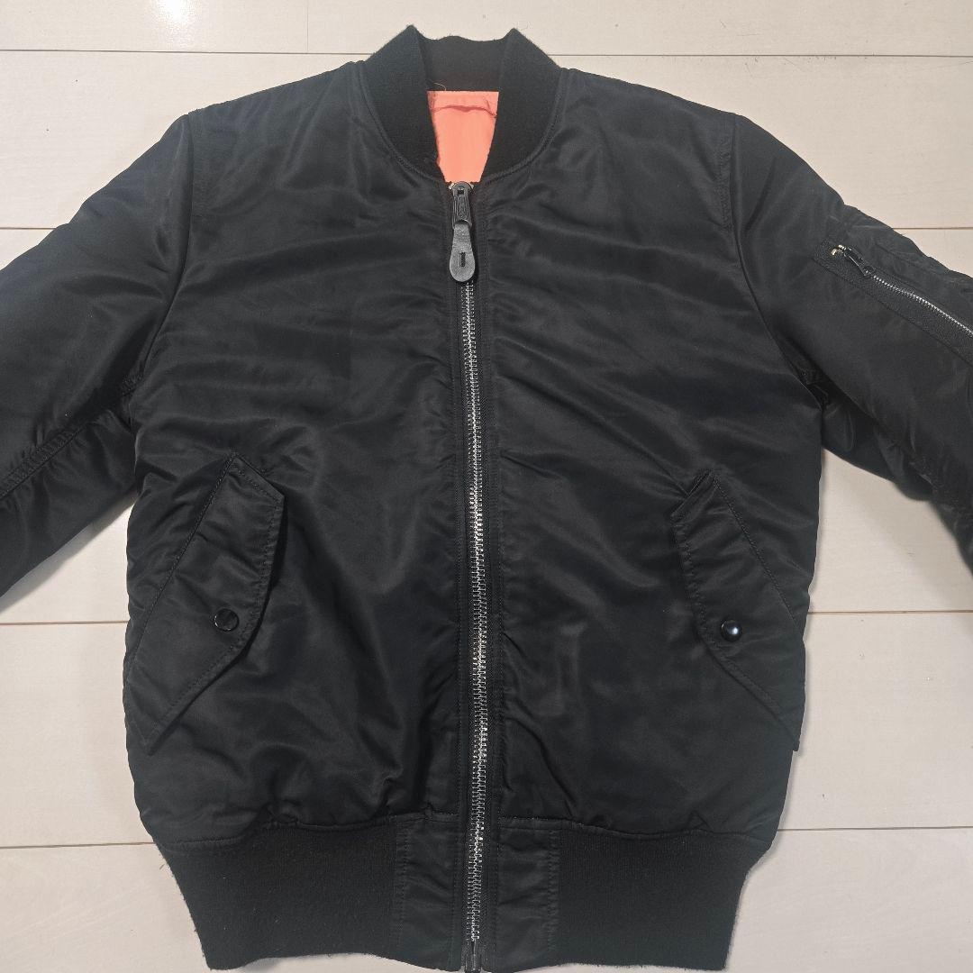 アルファ　MA-1 フライト　ジャケット ブラック 短丈　リバーシブル