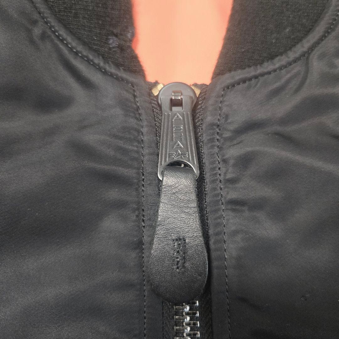 アルファ　MA-1 フライト　ジャケット ブラック 短丈　リバーシブル