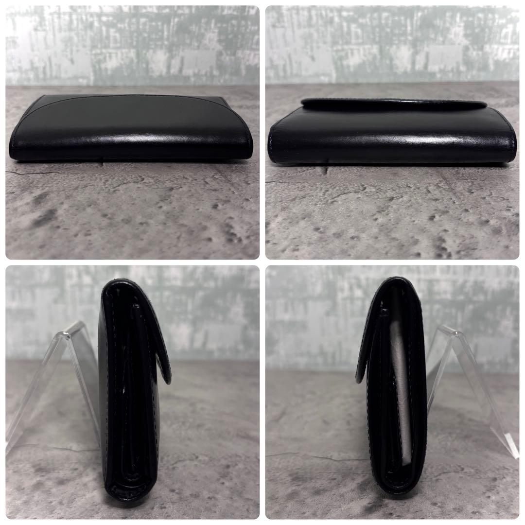 【よろしくん！】ホワイトハウスコックス 3つ折り財布 黒 レザー ブラック