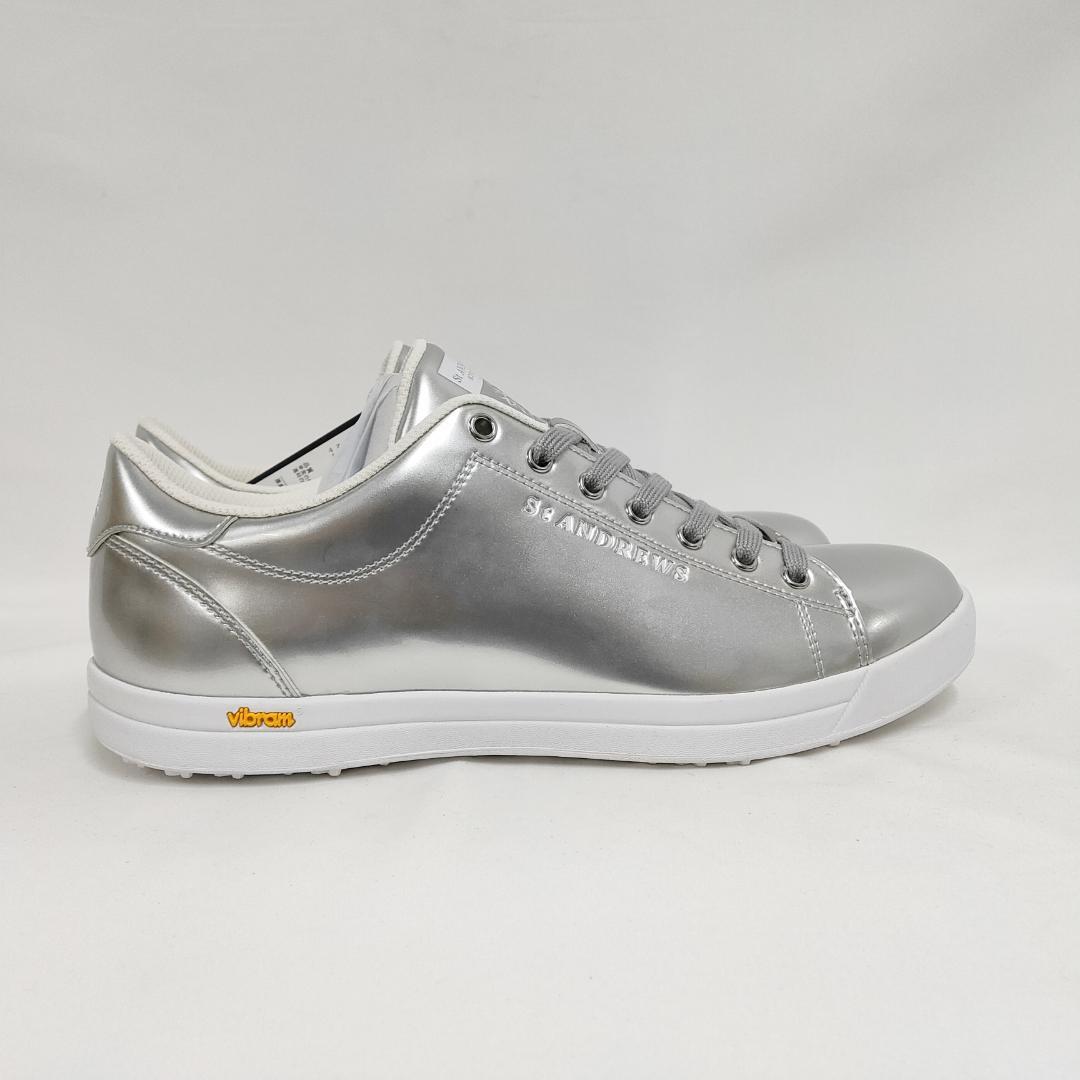 ○★新品未使用 セントアンドリュース ビブラム ゴルフシューズ シルバー26.5