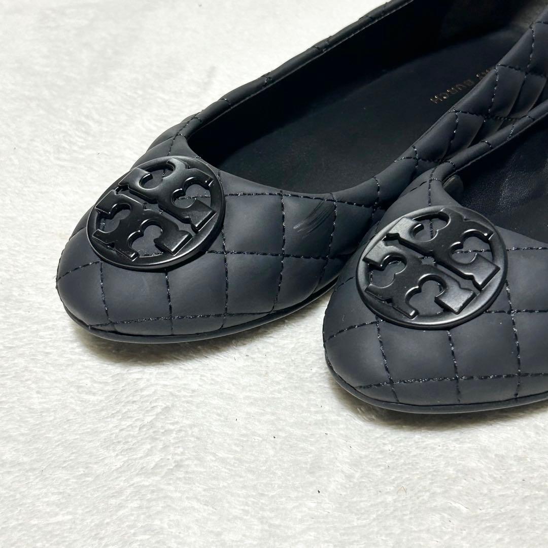 極美品✨Tory Burch キルティング フラットシューズ ブラック 23.5