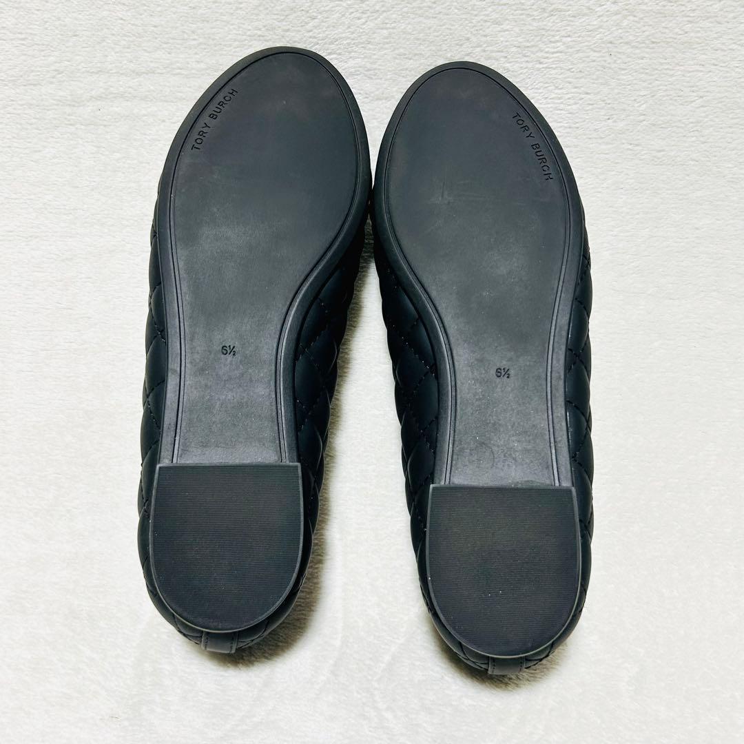 極美品✨Tory Burch キルティング フラットシューズ ブラック 23.5