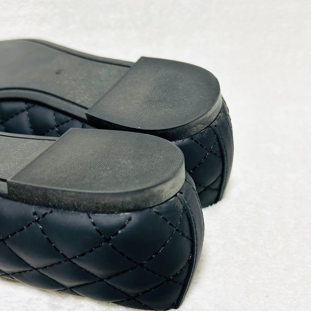 極美品✨Tory Burch キルティング フラットシューズ ブラック 23.5