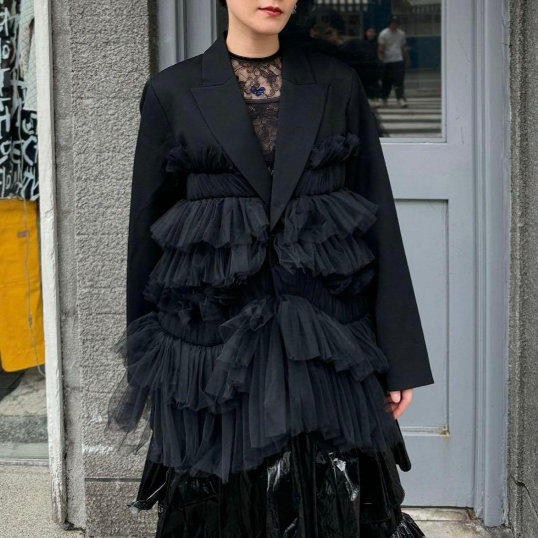 VIVIANO 24AW Gathered Tulle Blazer ジャケット