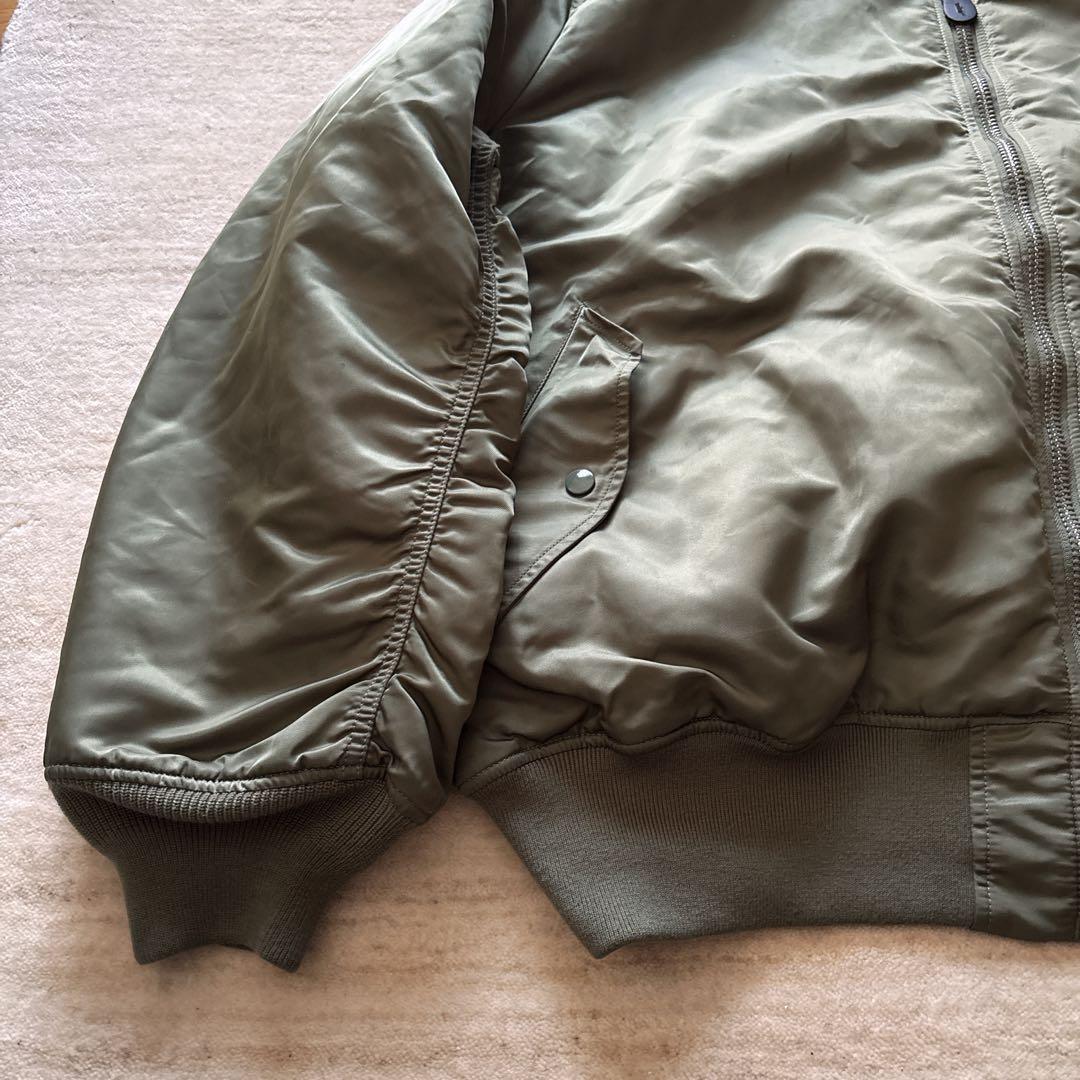 希少な5Lサイズ ALPHA MA-1 大きいサイズ カーキ リバーシブル