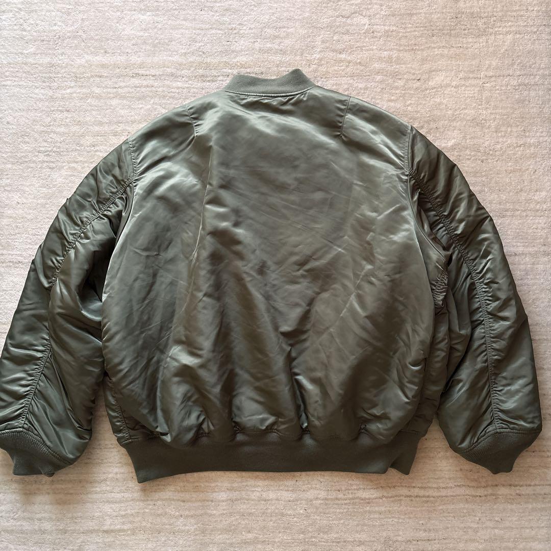 希少な5Lサイズ ALPHA MA-1 大きいサイズ カーキ リバーシブル