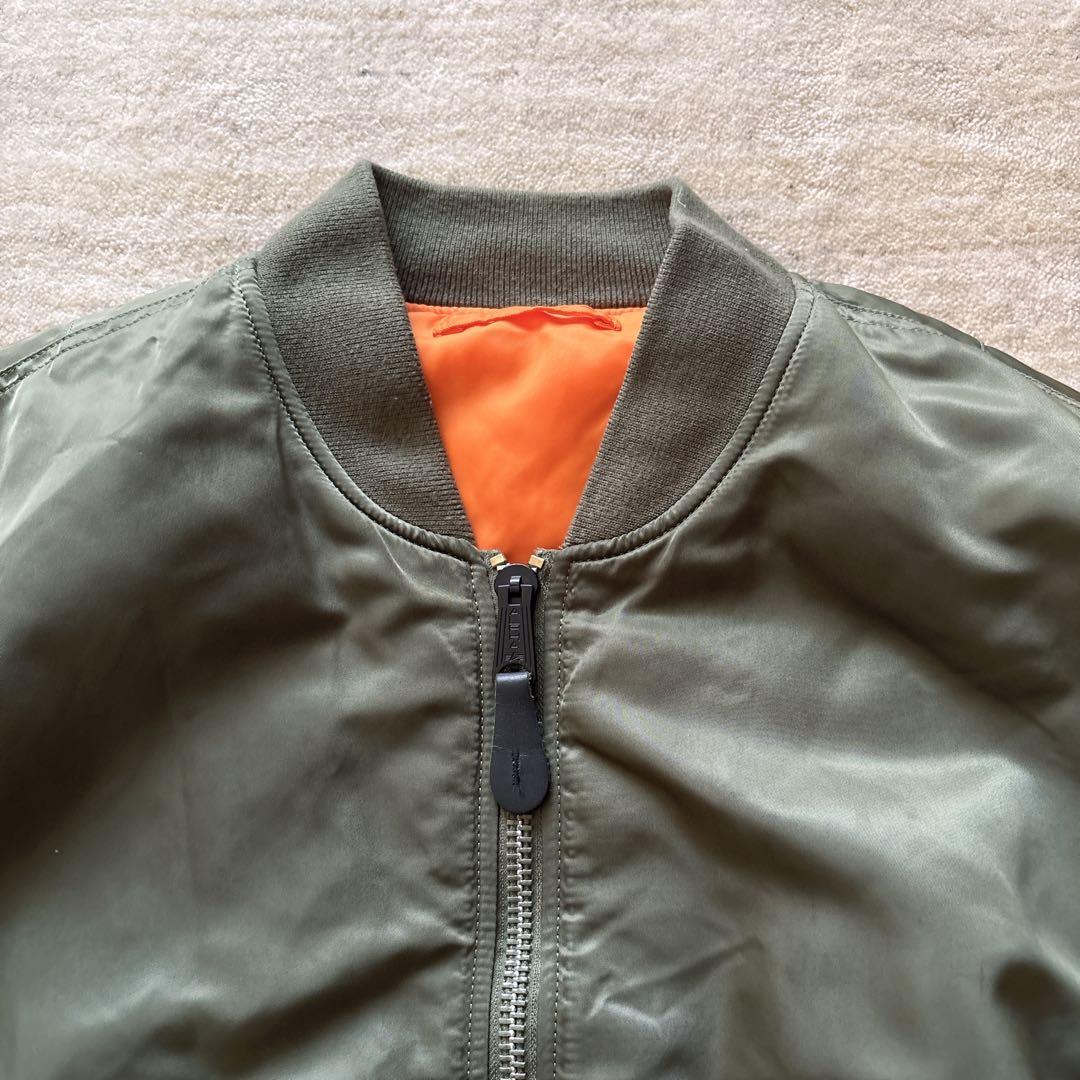 希少な5Lサイズ ALPHA MA-1 大きいサイズ カーキ リバーシブル