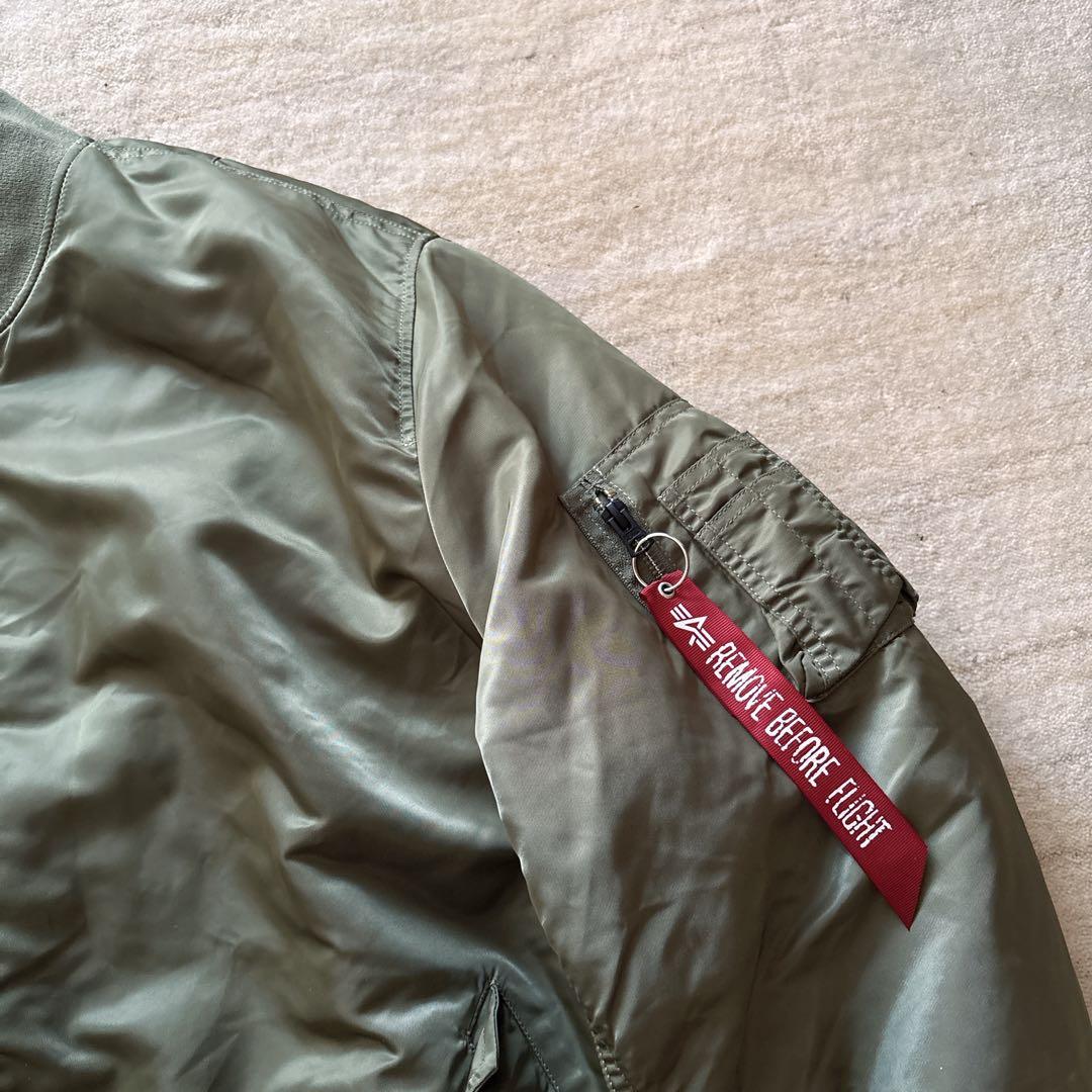 希少な5Lサイズ ALPHA MA-1 大きいサイズ カーキ リバーシブル