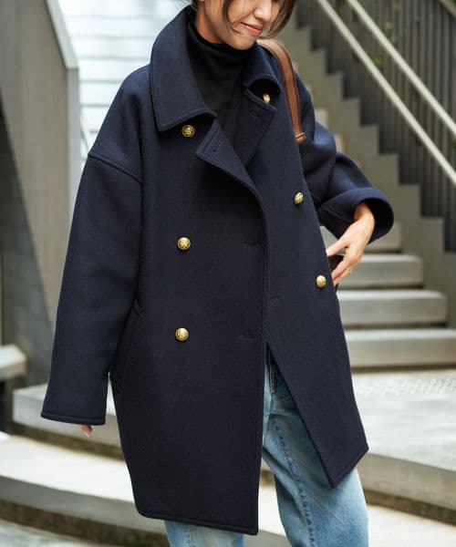 FRAMeWORK Super 100ダブルクロスPコート