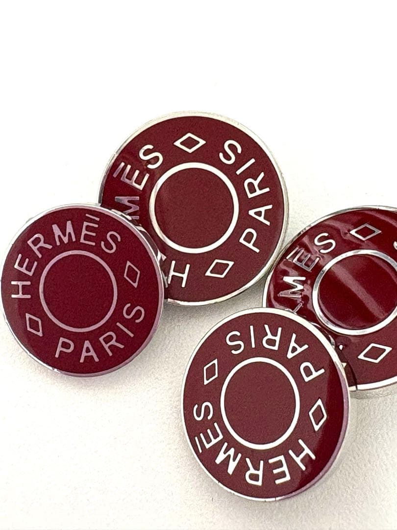 エルメス セリエ　カフスボタン　レッドHERMES 美品　レア