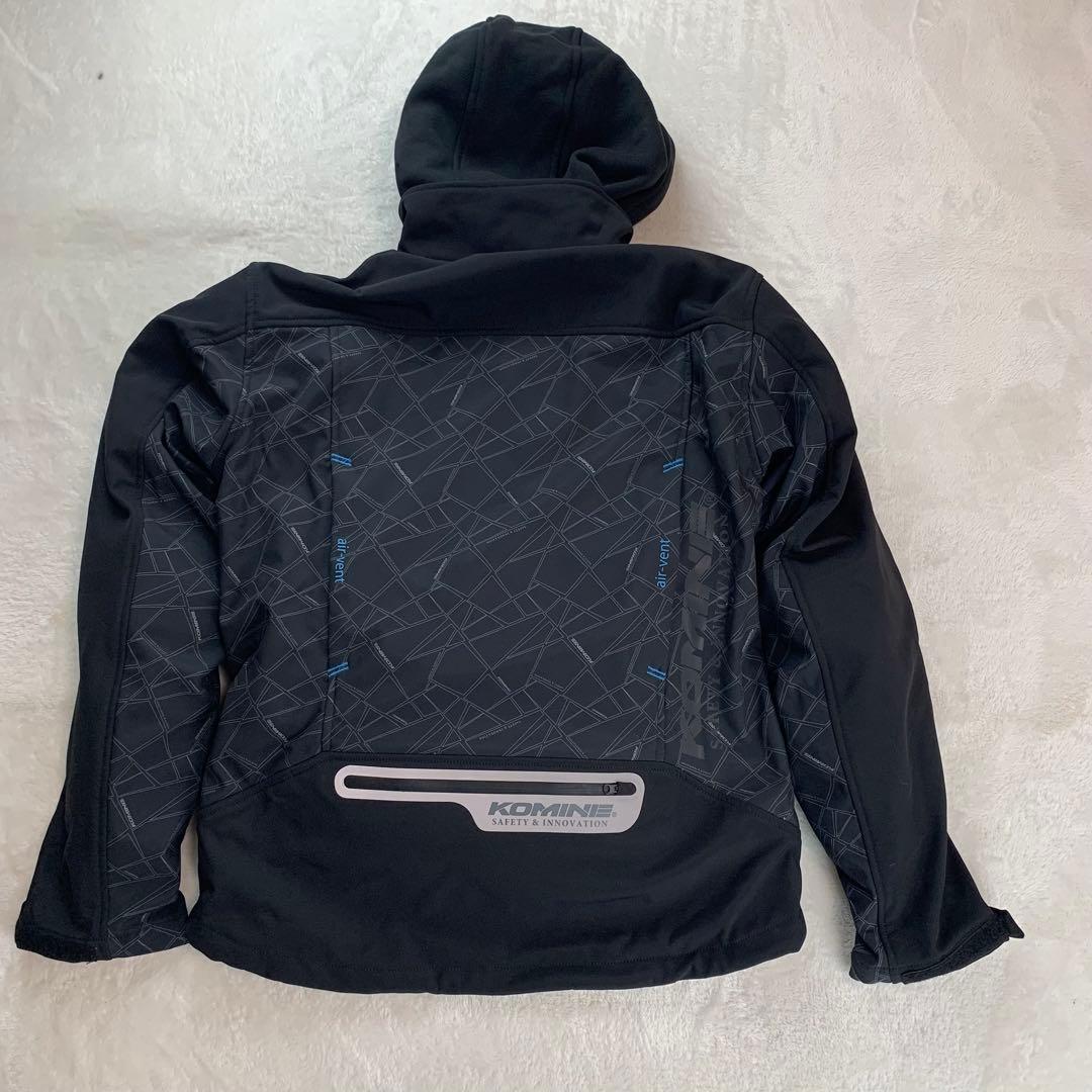 美品　コミネ バイク用 プロテクトソフトシェルウィンターパーカ-イフ Lサイズ