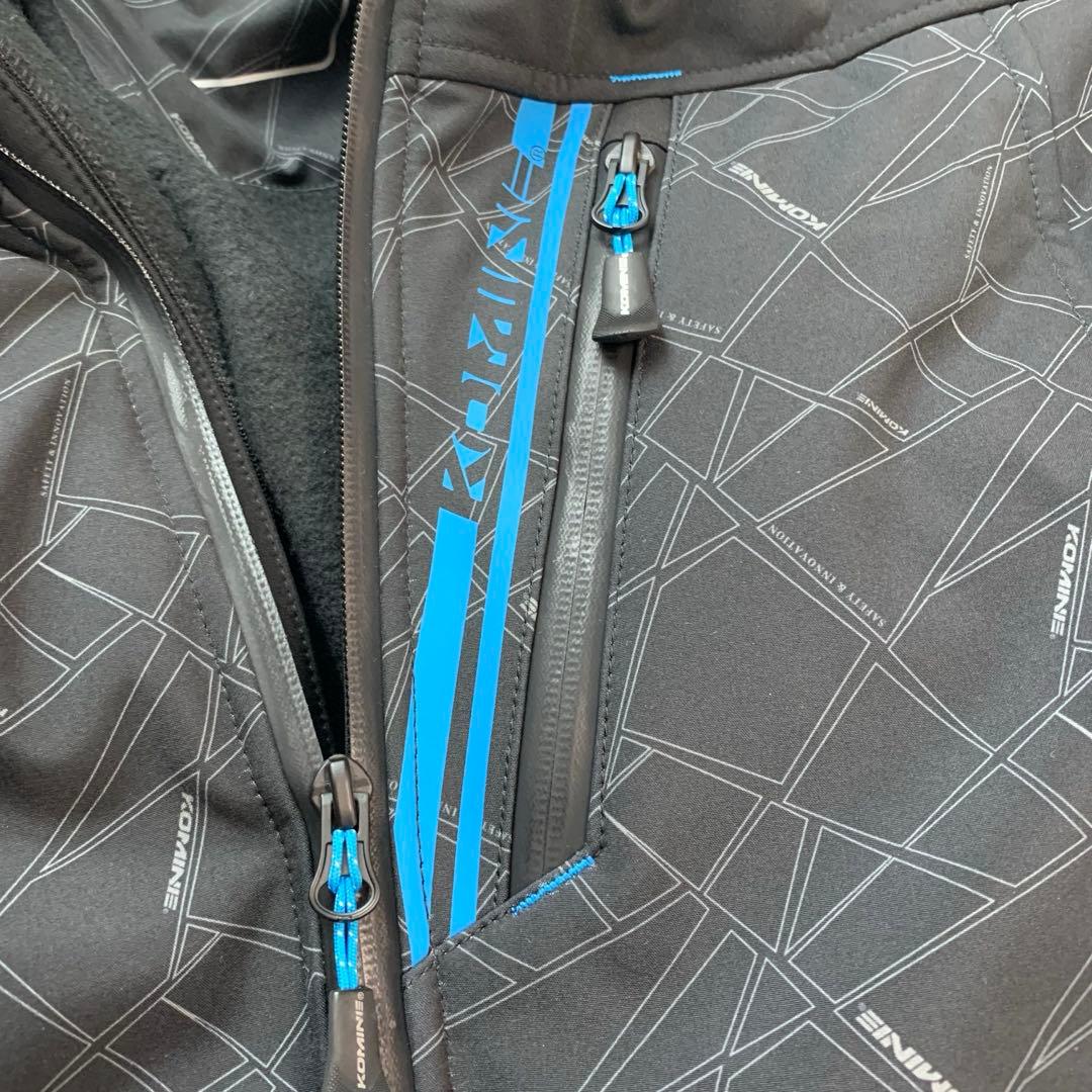 美品　コミネ バイク用 プロテクトソフトシェルウィンターパーカ-イフ Lサイズ