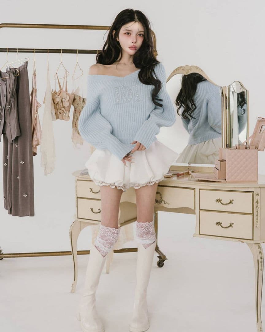 ダーリッチ ボリュームバルーンミニスカート 2026 白